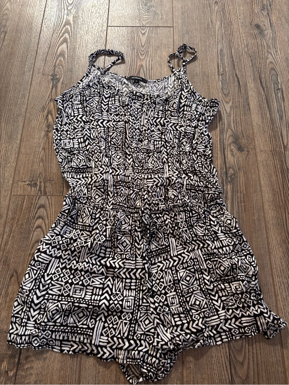 Ambiance Black and White Romper